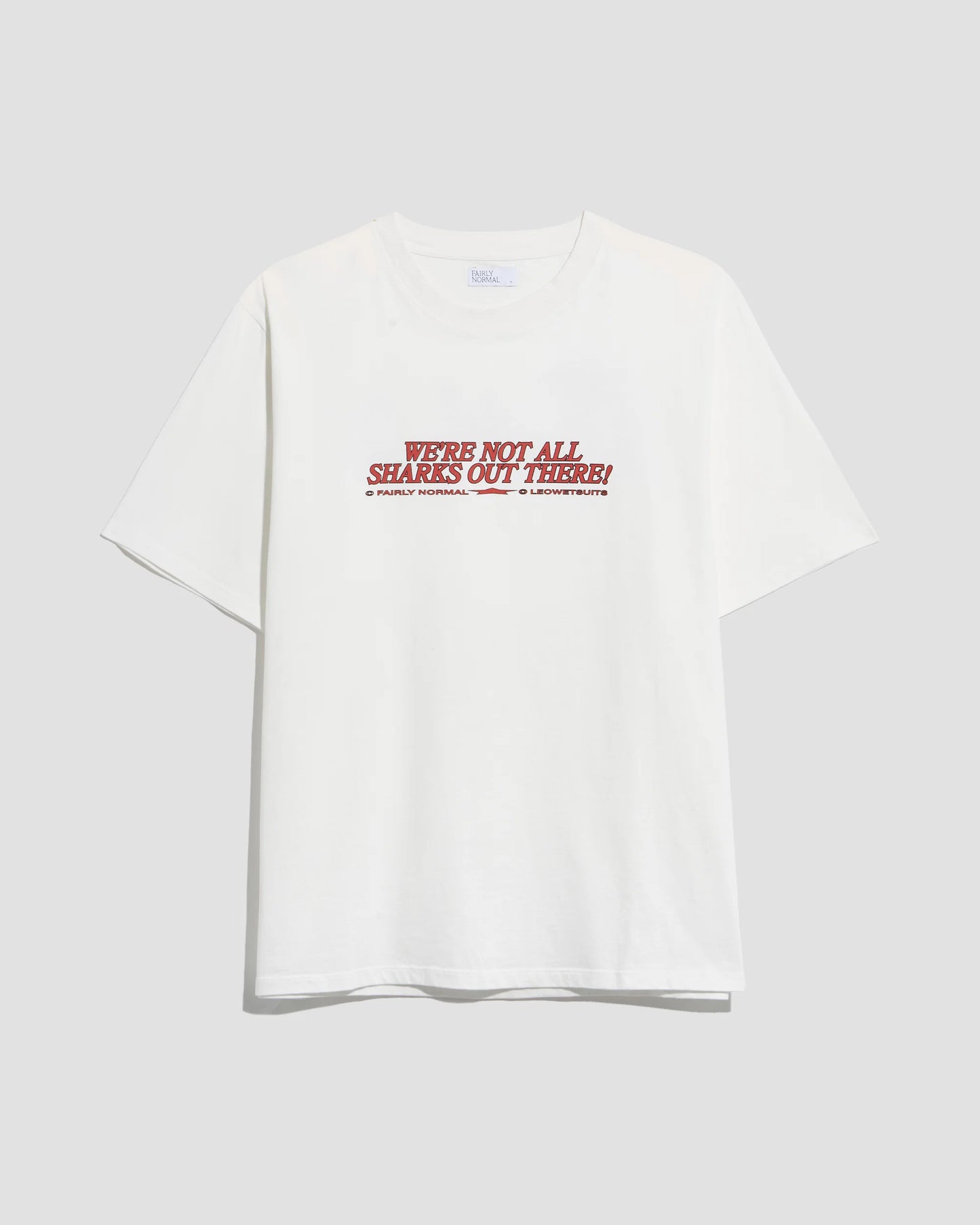 Smile T-shirt with FAIRLY NORMAL (white)