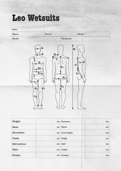 COMBINAISON SUR-MESURE / DEPOSIT - Leo wetsuits
