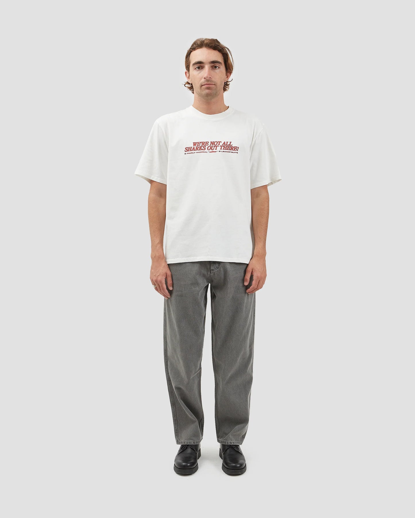 Smile T-shirt with FAIRLY NORMAL (white)