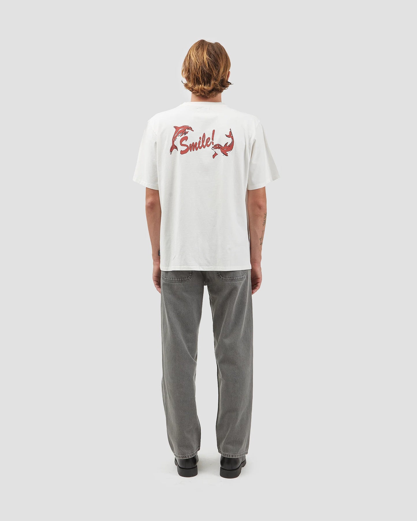 Smile T-shirt with FAIRLY NORMAL (white)