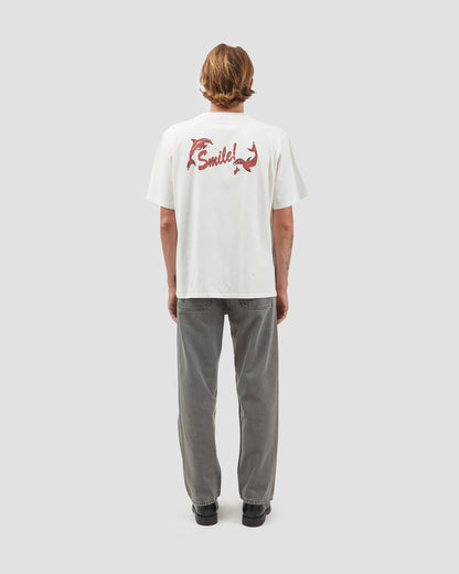 Smile T-shirt with FAIRLY NORMAL (white)