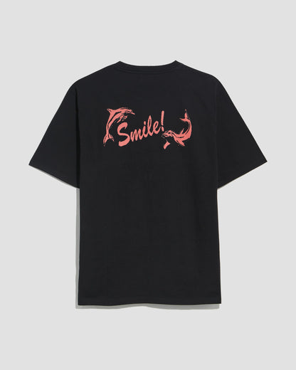 Smile T-shirt with FAIRLY NORMAL (black)
