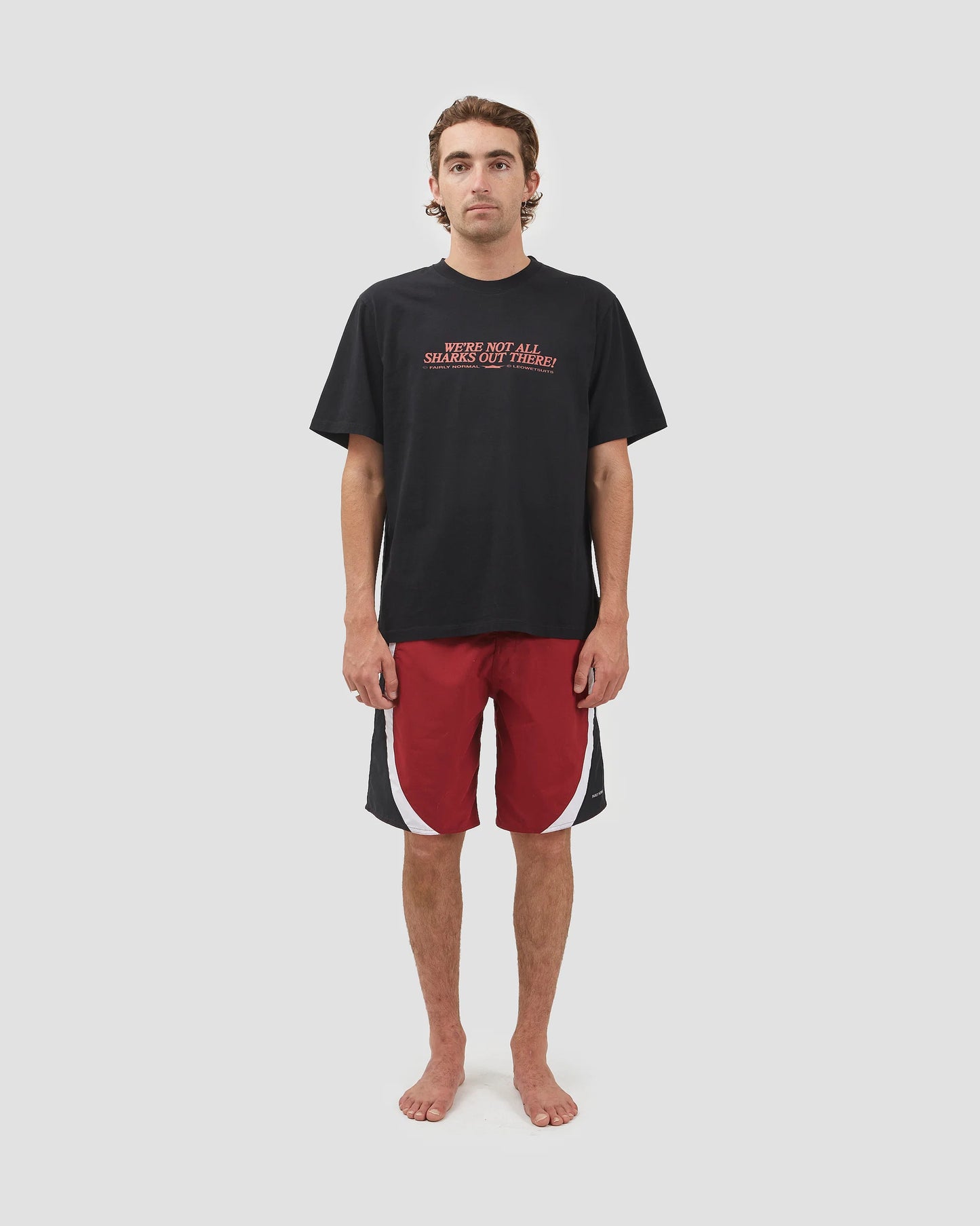 Smile T-shirt with FAIRLY NORMAL (black)